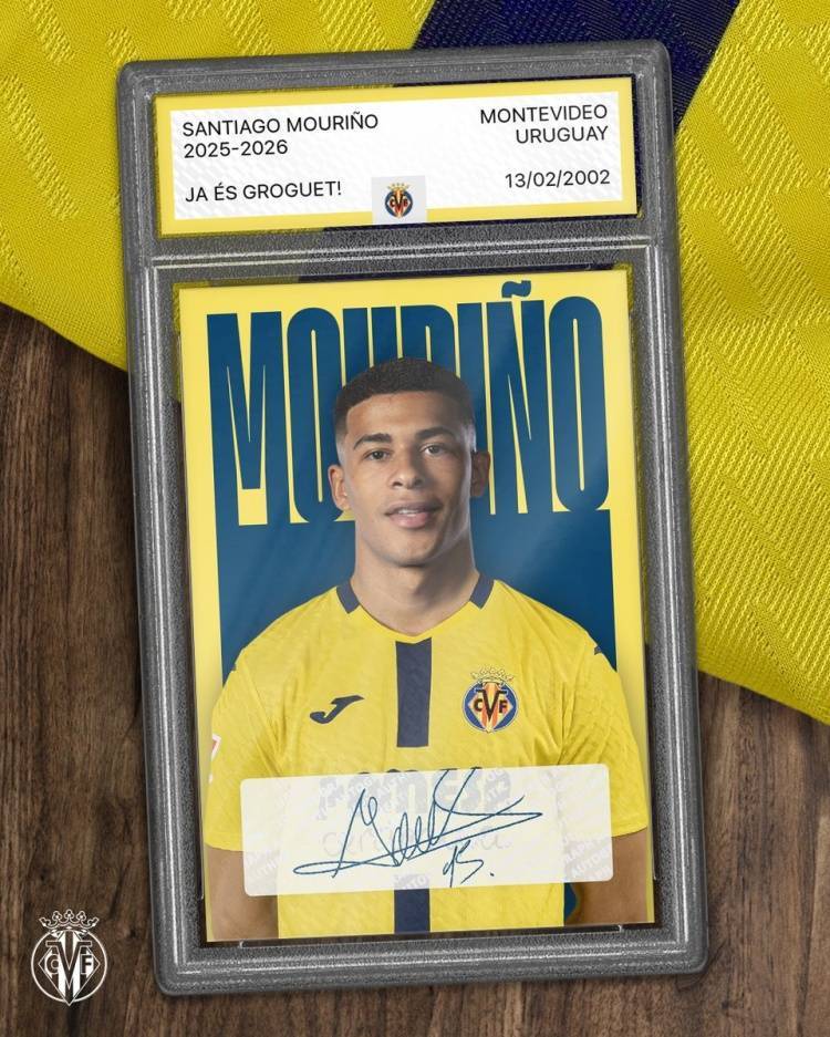 官方：马竞中卫圣地亚哥-穆里奥转会比利亚雷亚尔，签五年合同