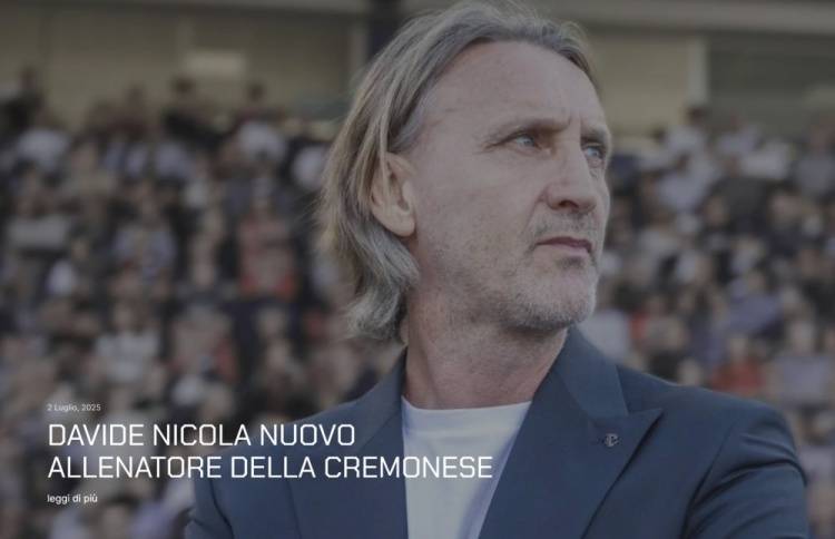 官方:意甲升班马克雷莫纳新主帅大卫-尼科拉上任,签约两年